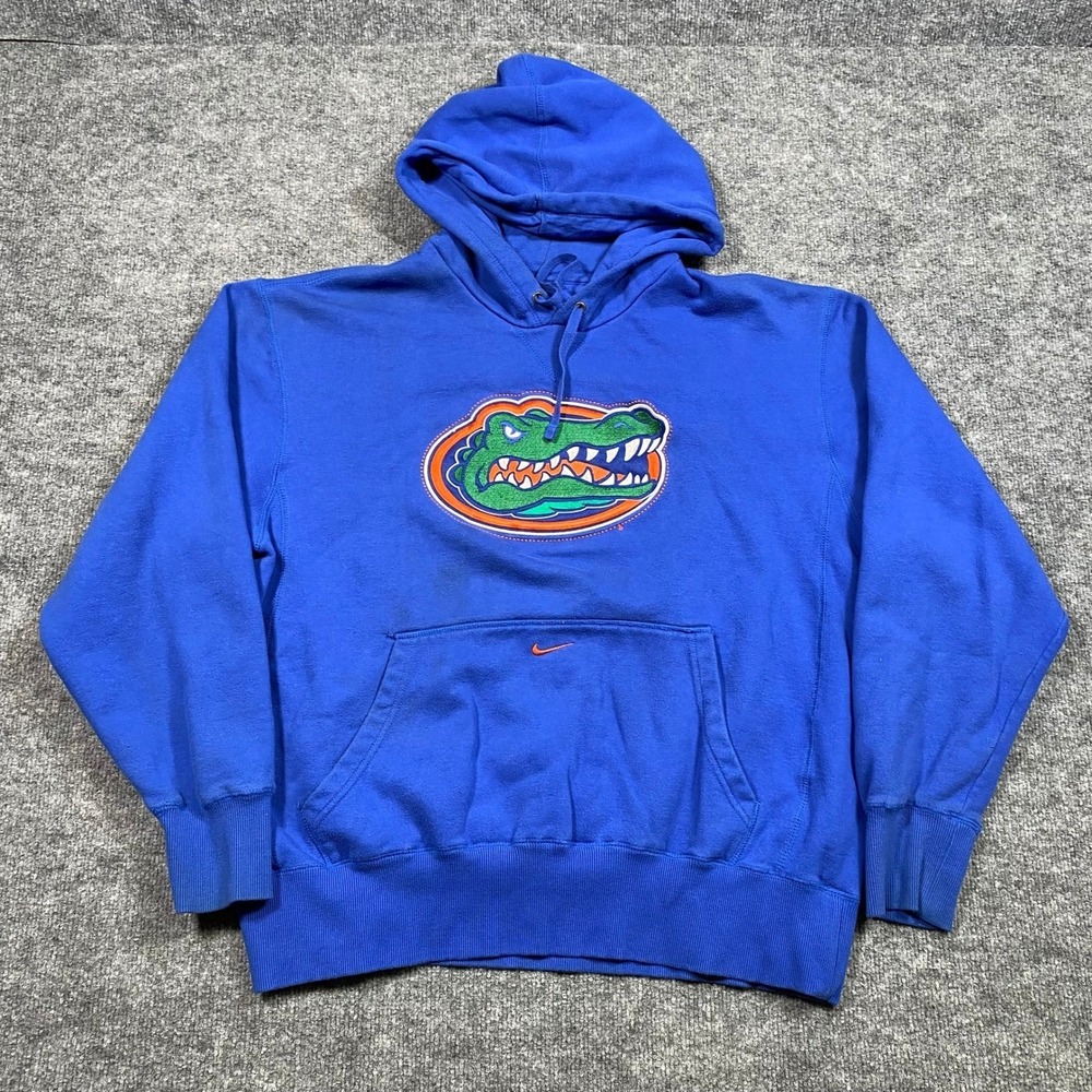 Nike Team Florida Gators Hoodie Mens XL Blue Embroidered Pullover F8TRG